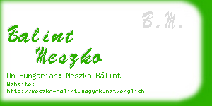 balint meszko business card